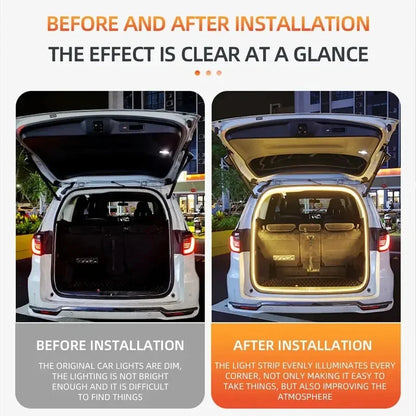 شريط إضاءة LED محيطي لصندوق السيارة - تشغيل/إيقاف تلقائي، مقاوم للماء بمعيار IP65 (2 متر / 4 متر)