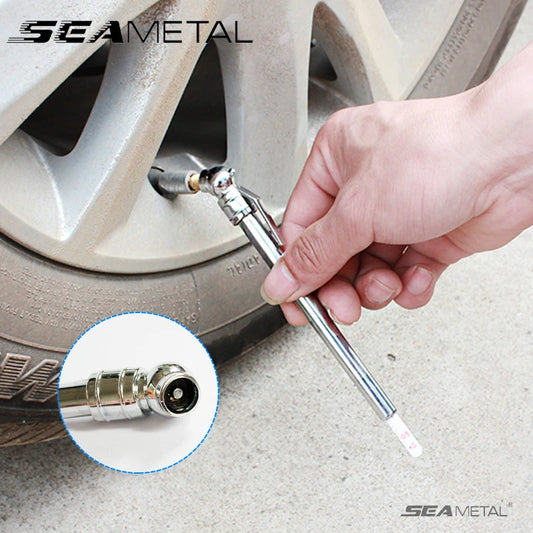 مقياس ضغط الإطارات على شكل قلم من SEAMETAL — 5-50 باوند لكل بوصة مربعة، رأس مزدوج، بحجم الجيب