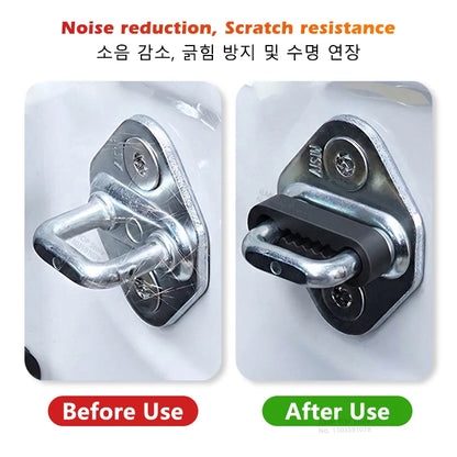 Car Door Latch Silicone Cover — Noise-Reducing Shock Absorber Pad