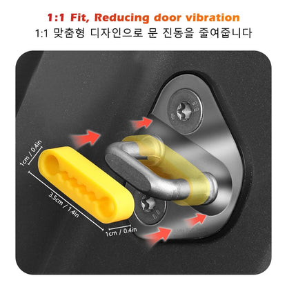 Car Door Latch Silicone Cover — Noise-Reducing Shock Absorber Pad
