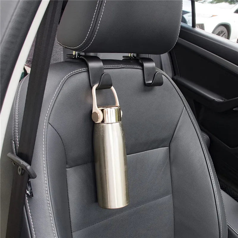 Car Headrest Bag Hooks — Seat Back Organizer Clips