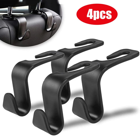 Car Headrest Bag Hooks — Seat Back Organizer Clips