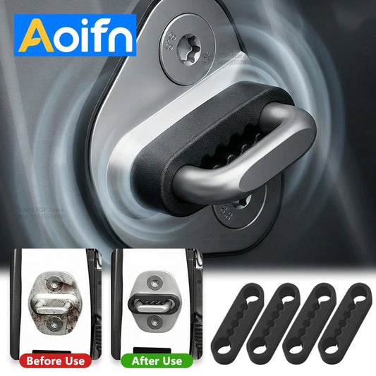 Car Door Latch Silicone Cover — Noise-Reducing Shock Absorber Pad