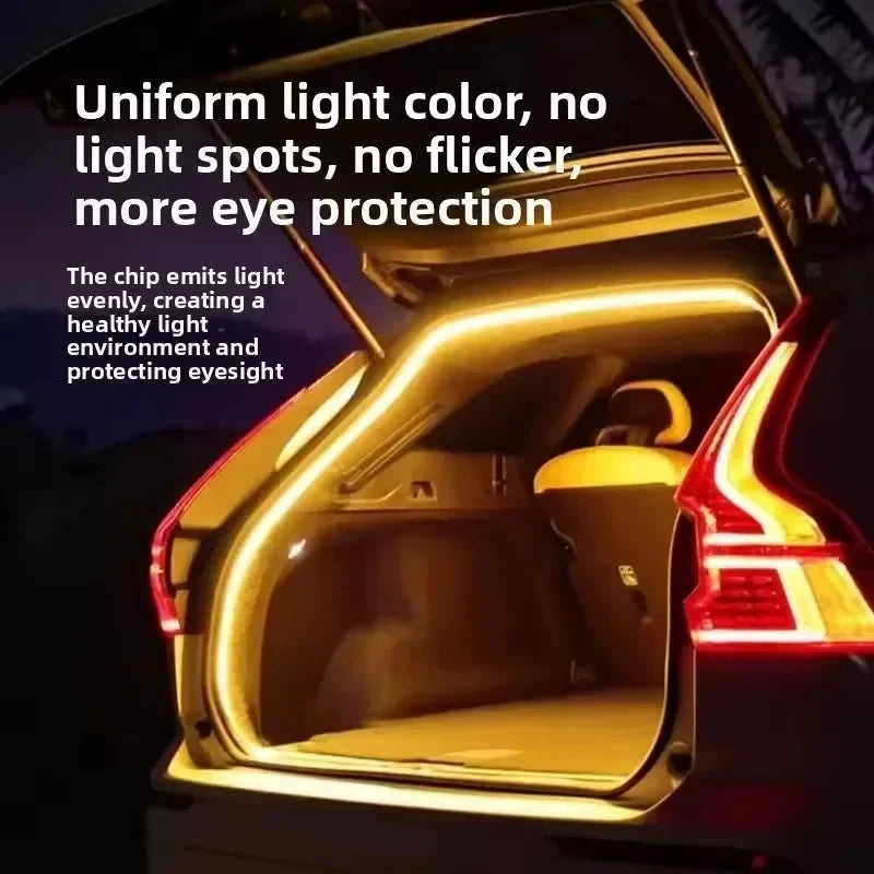 شريط إضاءة LED محيطي لصندوق السيارة - تشغيل/إيقاف تلقائي، مقاوم للماء بمعيار IP65 (2 متر / 4 متر)